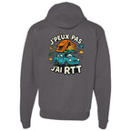 Sweat capuche zippé contrasté - J'peux pas j'ai RTT
